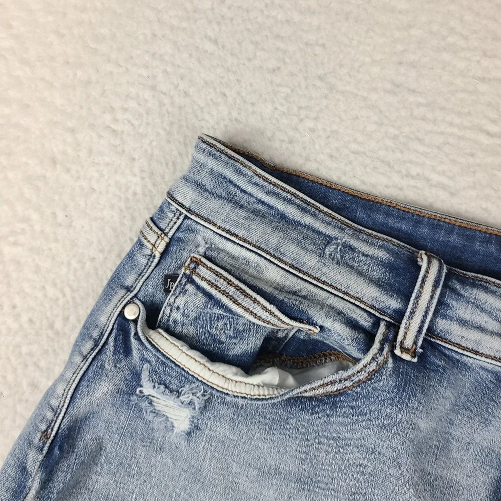 Judy Blue Jean Shorts Womens 3XL Distress Fray 5